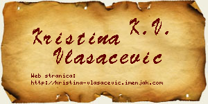 Kristina Vlasačević vizit kartica